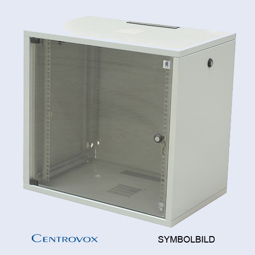 Wandschrank 19 Zoll 18he 600x600 Vollglasture Seitenwande